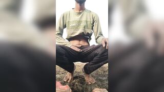 Indian stud onanism in outdoor and popshot