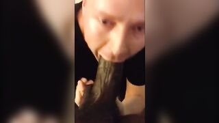 White Fellow Deep-Throating Black Man Meat