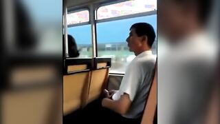 Caught Fapping Off In The Bus