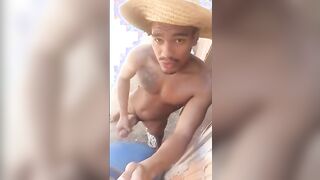 Gay Latin Amateur Takes on a Big Black Caipira Cock