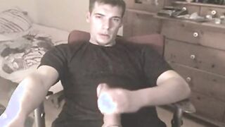 Muscular Man Strokes His Huge Cock