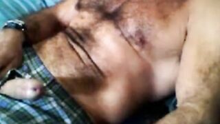 Bearded daddy strokes his cock solo6666